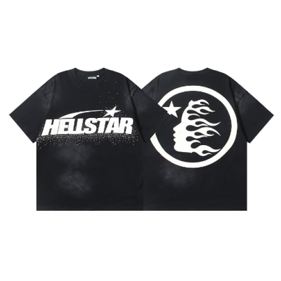 Hellstar Retro Washed T-Shirt with Hot-Plated Brick Print